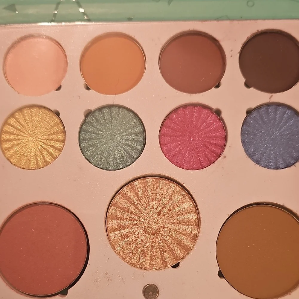 OFRA Multicolor Eyeshadow Palette with Pink, Gold, and Blue